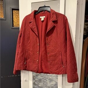 Red Quilted Orvis Barn Coat - Large(P)